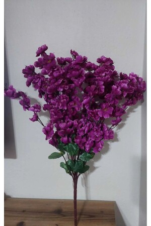 1 ADET 9 DALLI FUŞYA BAHAR DALI SAKSI VAZO DEKOR SÜSÜ - Yasima