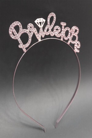 1 Adet Rose Gold Metal Bride To Be Taç Bekarlığa Veda Kristal Taşlı Taç 160620221751 - Parti Dolabı