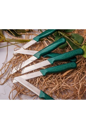 1 hochwertiges Obst- und Gemüsemesser mit Wellenschliff, 6 Stück, 2130 Karat. - Solingen