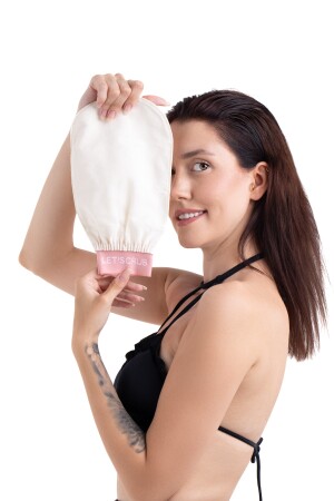 1 Stück Ecru Bath Shower Scrub Peeling-Handschuh aus 100 % Flush-Seide für Damen und Herren - 5