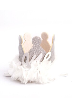 1 Yaş Kraliçe Doğum Günü Tacı - Gümüş - Le Mabelle