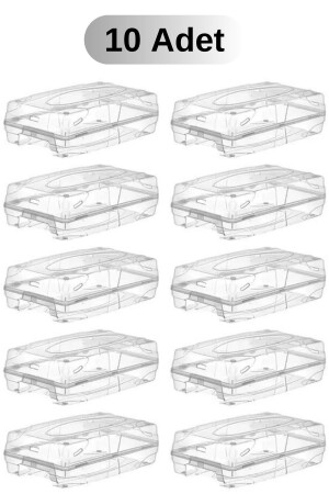 10 Adet - Kadın ve Erkek Ayakkabı Kutusu Şeffaf Ayakkabı Saklama Kutusu - Esti