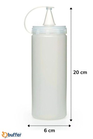 ® 10 Adet Şeffaf Kapaklı Sızdırmaz Yağlık Sosluk Şişesi Plastik yağdanlık 400 Ml. Ap-9028 PRA-5527567-9085 - 5
