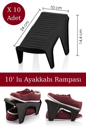 10' Lu Ayakkabı Rampası Siyah NDY-AY-AYRMP-10 - 1