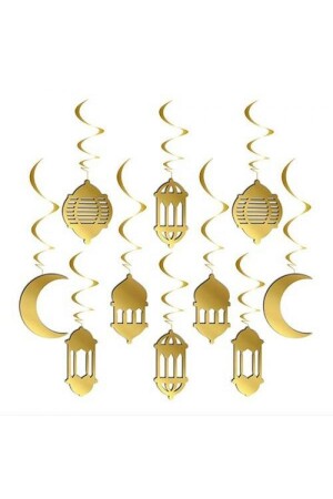 10 Lu Gold 3d Tavan Süs Hoşgeldin Ya Şehri Ramazan Bayramı 11 Ayın Sultanı Sarkıt Dini Islami Süsü Tüm Yaşlar - 1