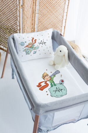 %100 Delux Pamuk Isme Özel 70x120 Park Yatak Nevresim Takımı - Lilabio