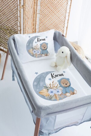 100 % Deluxe-Baumwolle, personalisiertes 70 x 120 Park-Bettbezug-Set - Lilabio