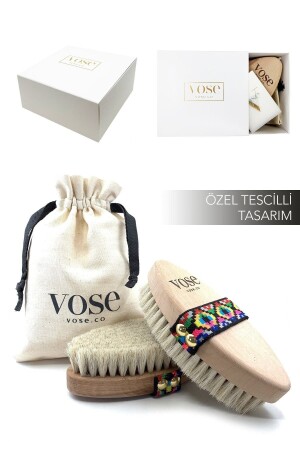 %100 Doğal At Kılı Selülit Fırçası - Tulip - Vose