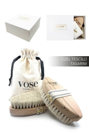 %100 Doğal At Kılı Selülit Fırçası - Vanilla - Vose