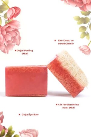 %100 Doğal Kabak Lifli Gül Sabunu - Ece Ronay