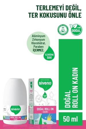 %100 Doğal Roll-on Kadın Deodorant Ter Kokusu Önleyici Bitkisel Leke Bırakmayan Vegan 50 ml MSIV-000025 - 1