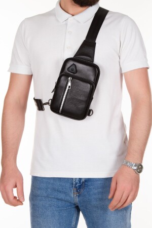 %100 Hakiki Deri Çapraz Askılı Kulaklık Çıkışlı Göğüs Ve Omuz Çantası Adl-56478 - Adelina Bags