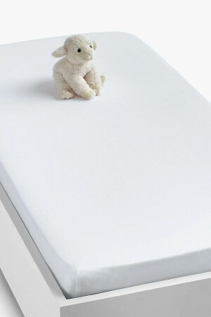 %100 Organik Pamuk Penye Lastikli Çarşaf - 60x120 - Lilabio