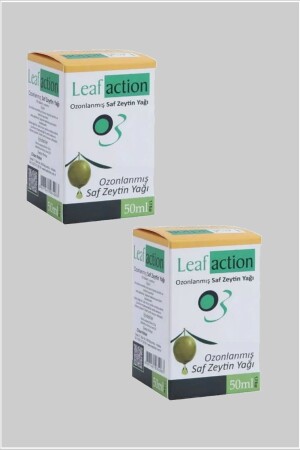 %100 Ozonlanmış Saf Zeytinyağı 50 ml X 2 Adet - Leaf Action