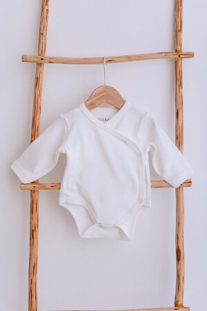 %100 Pamuk 2li Kimono Unisex Bebek Body - Lilabio