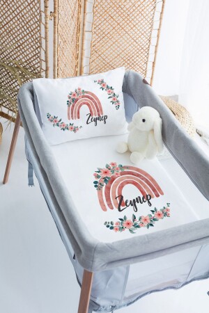 %100 Pamuk Isme Özel 70x120 Park Yatak Nevresim Takımı - Lilabio