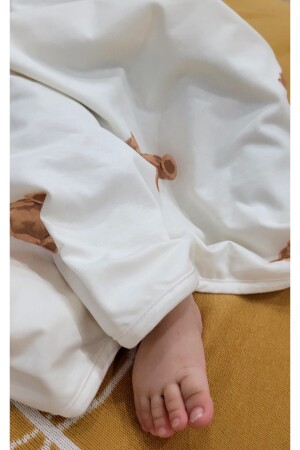 % 100 Pamuklu Çift Katlı Penye Bebek Kundak Battaniye /ayıcık PH10203BPB - 2