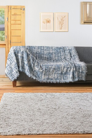 %100 Pamuklu Lüks Kaymaz Koltuk Örtüsü Koltuk Şalı Çok Amaçlı Örtü - Bh