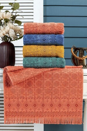 100 % Baumwolle, weich, wasserabsorbierend, natürlich, 50/90, 4-teiliges Handtuch-Set - Kardelen