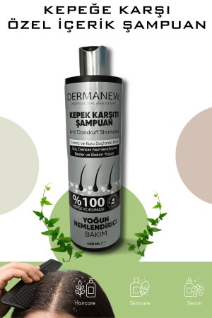 100 % wirksames Shampoo gegen Schuppen – für Haare mit Schuppen – stärkende Pflege für schwaches Haar - Dermanew Hair