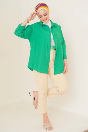 103901 Übergroßes Basic-Hijab-Hemd – Grün 103901BGD19 - 2