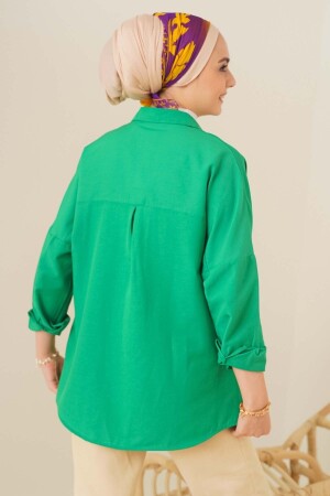 103901 Übergroßes Basic-Hijab-Hemd – Grün 103901BGD19 - 3