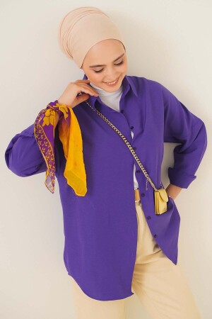 103901 Übergroßes Basic-Hijab-Hemd – Lila 103901BGD19 - 2