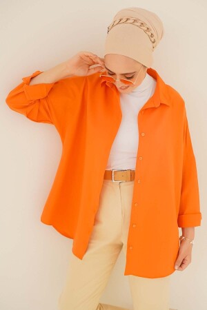103901 Übergroßes Basic-Hijab-Hemd – Orange 103901BGD19 - 1