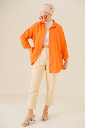 103901 Übergroßes Basic-Hijab-Hemd – Orange 103901BGD19 - 2