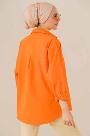 103901 Übergroßes Basic-Hijab-Hemd – Orange 103901BGD19 - 3