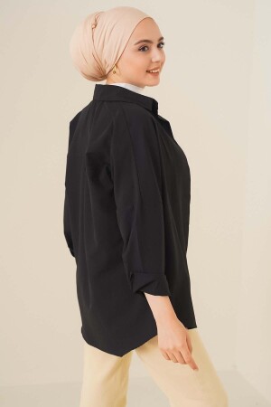 103901 Übergroßes Basic-Hijab-Hemd – Schwarz 103901BGD19 - 3