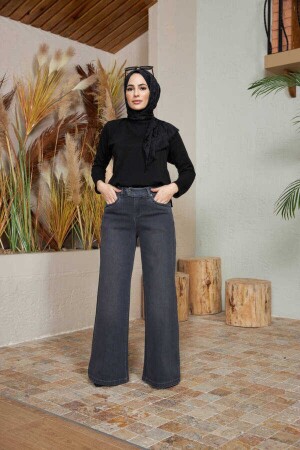 1067- Hose mit weitem Bein, Dunkelgrau - Neways