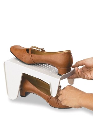 10'lu Plastik Ayakkabı Düzenleyici Ayakkabılık Organizeri AYAKKABIRAMPASI10AD - 5