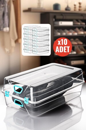 10'lu Set Erkek Ayakkabı Saklama Kutusu - Nandy Home