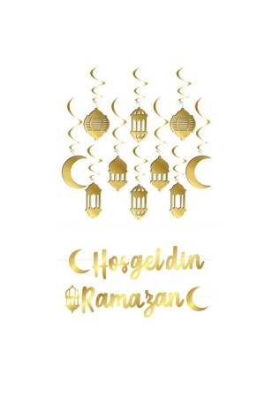 10'lu Tavan Süs Ve Hoşgeldin Ramazan Bannner Ramazan Ayı Süsleme Seti- - 1