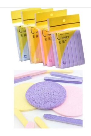 12 Adet Sıkıştırılmış Makyaj Yüz Temizleme Süngeri - Fashion Base