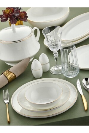 12 Kişilik Çeyiz Bolivia Gold 60 Parça Yemek Takımı RL01-110 - Royal London