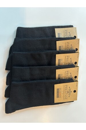 12 Paar einfarbige schwarze Unisex-Baumwollsocken für 4 Jahreszeiten PML241 - 2