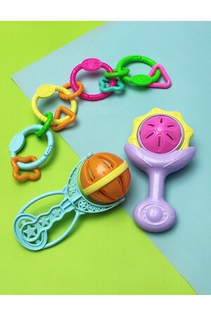 12 Parça Baby Çıngırak Seti - Diş Kaşıyıcı - Güvenli Kullanım - Schmülzer