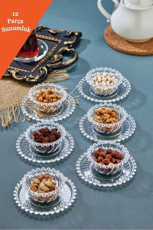 12 Parça Boncuk Çerezlik Şekerlik Reçellik Seti - Arbu Home