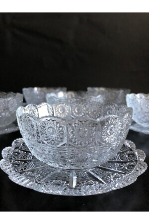 12 Parça Cam Çerezlik Sunum Magnolia-magnolya Kasesi Kase Çerezlik Pudinlik ALM088 - DİBA AVM