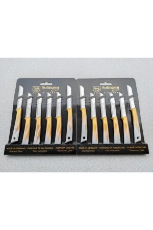 12-teiliges Obst- und Gemüsemesser-Set, modernes Modell, GOLD-SET, 12-teiliges Canan-Importprodukt - Solingen