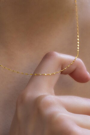 14 Ayar Altın İnce Aynalı Zincir Kolye - Bayar Gold