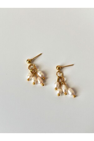 14 k Altın Kaplama Gerçek İnci Çivi Küpe - Ladies&Gentlemen