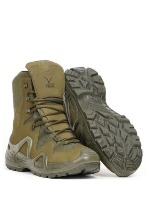 1490 Wasserdichter Khaki-Militärstiefel ohne Reißverschluss - Vogel