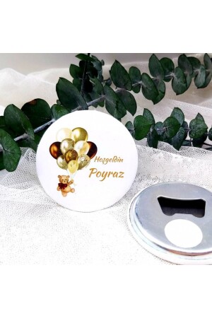 15 Stück Ballon-Teddybär bedruckter Öffner-Magnet, Geschenk für Neugeborene – HDMETUV02 - Hayaller Dükkanı