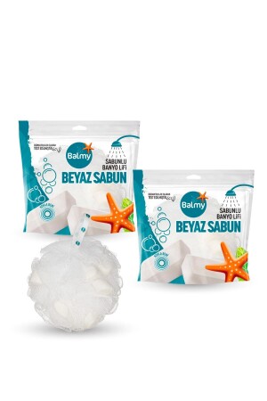 2 Adet Beyaz Sabunlu Banyo Lifi BLMY05404NTRL - Balmy