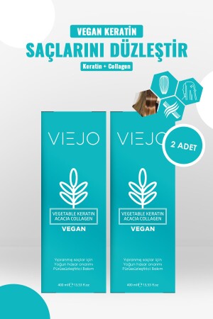 2 Adet - Vegan Saç Keratini - Collagen - Saç Düzleştirici ViejoKrtn02 - 1