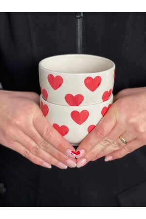 2 Lİ ÖZEL KALPLİ ÇEREZLİK KASE - Meggdecor