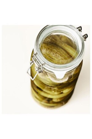 2 Lt Kapaklı Cam Kavanoz 30x11 Cm Ikea Hava Geçirmez Kilitli Kapağa Sahiptir Aroma Koruyucu A Kalite FNF123 - FNF